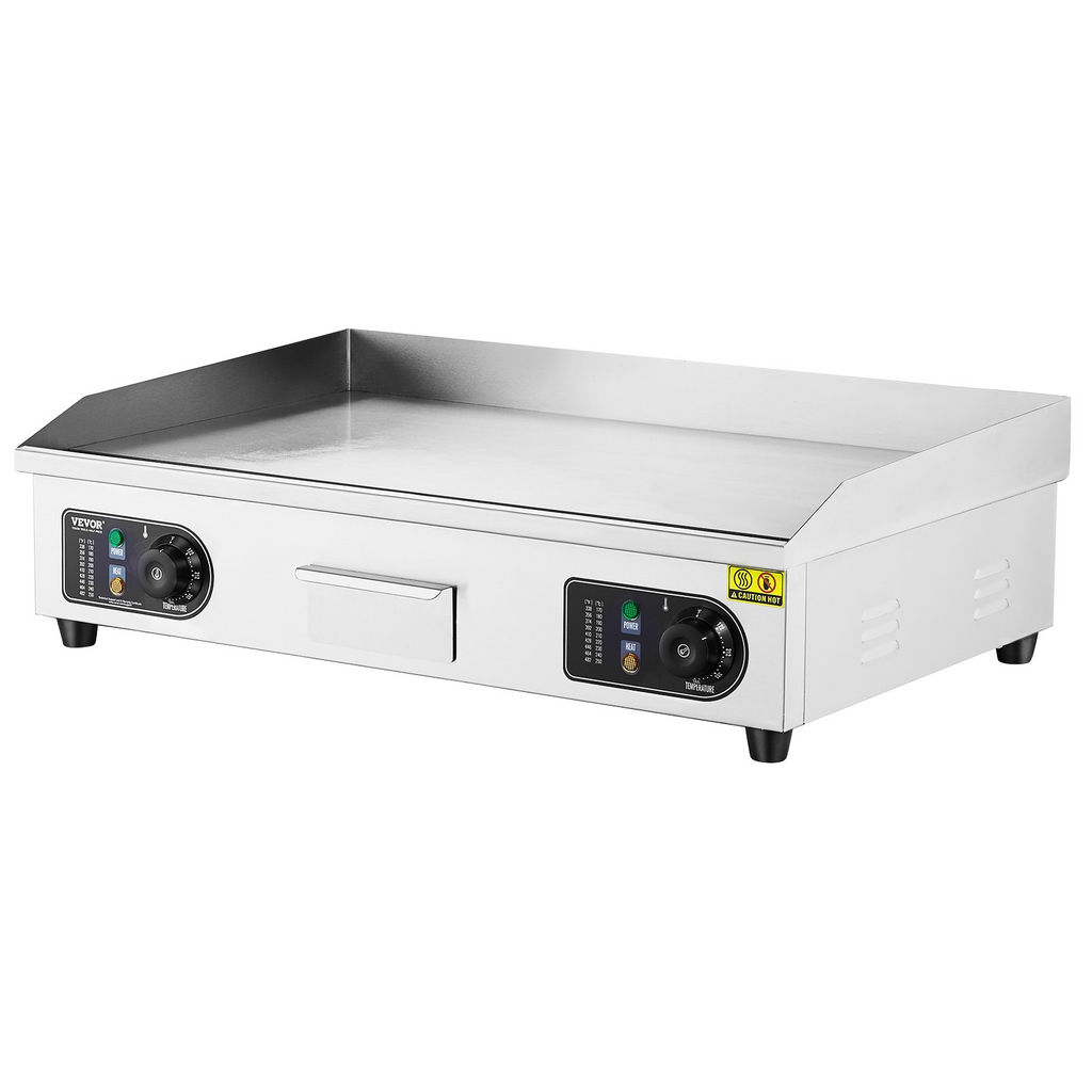 Plancha eléctrica comercial 2800 W temperatura ajustable de 122 ℉ a 572 ℉ 28,74 x 15,75 x 0,39 pulgadas