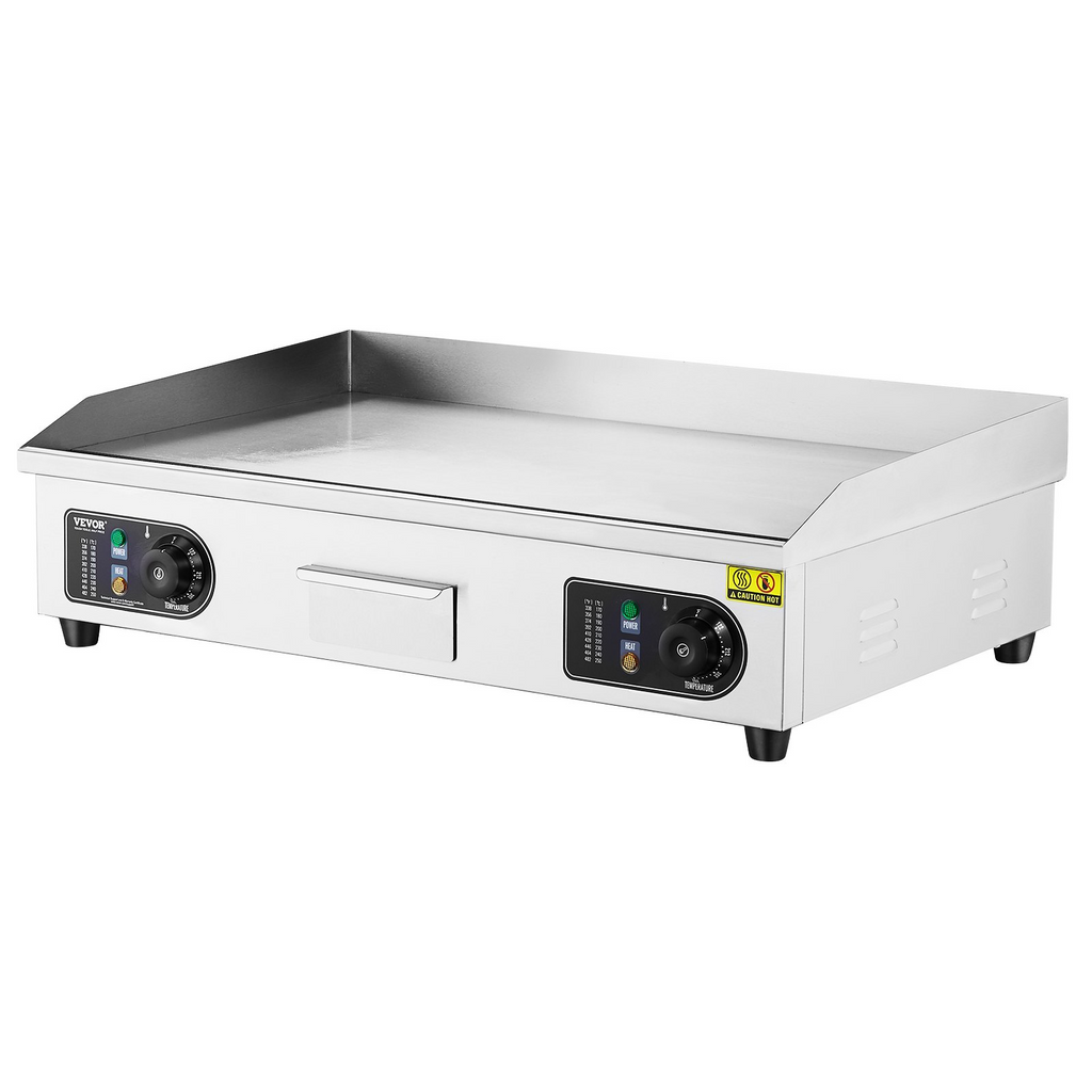 Plancha eléctrica comercial 2800 W temperatura ajustable de 122 ℉ a 572 ℉ 28,74 x 15,75 x 0,39 pulgadas