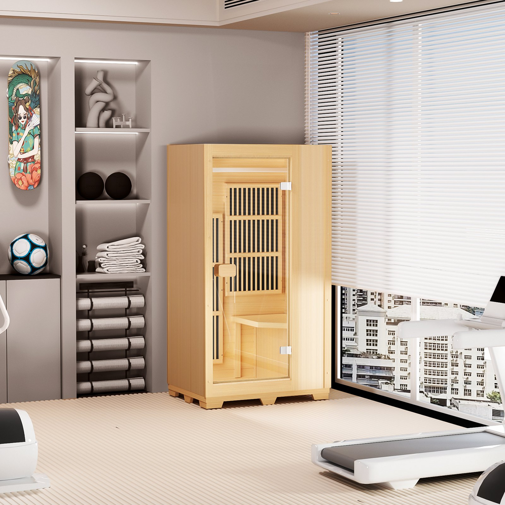 Sauna de madera de infrarrojos para una sola persona 1140 W