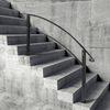 VEVOR Handrails for Outdoor Steps, Fit 1 or 5 Steps Outdoor Stair Railing, Black Wrought Iron Handrail, Flexible Front Porch Hand Rail, Transitional Handrails for Concrete Steps or Wooden Stairs