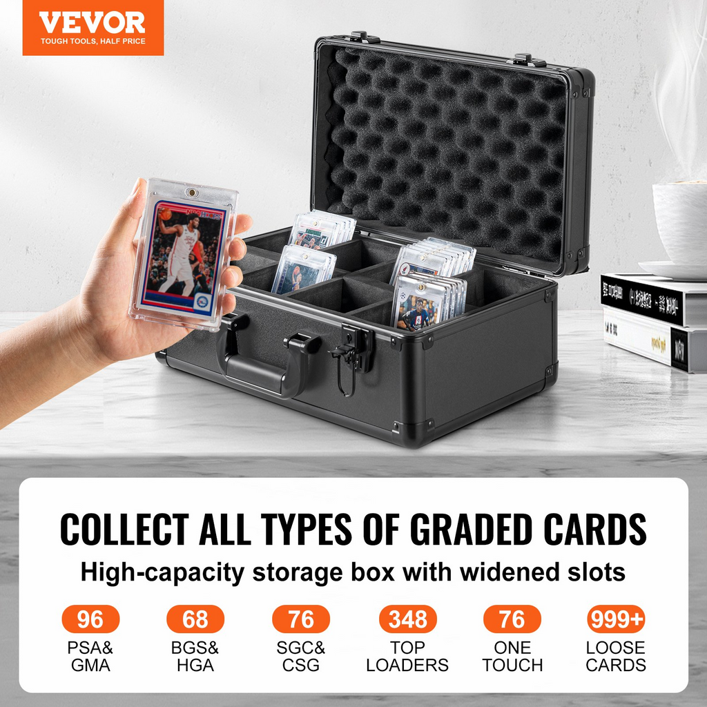 Caja de almacenamiento de tarjetas graduadas VEVOR 4 ranuras