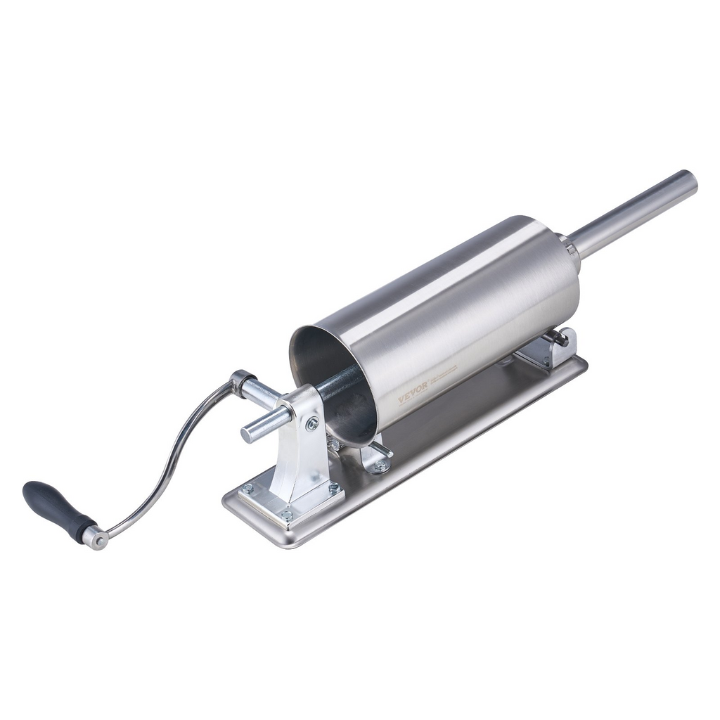 Embutidora manual de salchichas VEVOR 2,5 L/6 LBS con abrazadera tipo U incluye 8 tubos de embutido