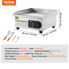VEVOR - Plancha eléctrica comercial 1700 W 14,17 x 11,81 x 0,39 pulgadas