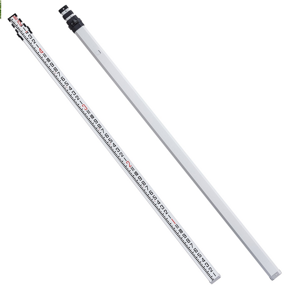 VEVOR Varilla de medición de aluminio de 16 pies/8 4 secciones telescópica de 1/8 pulgadas
