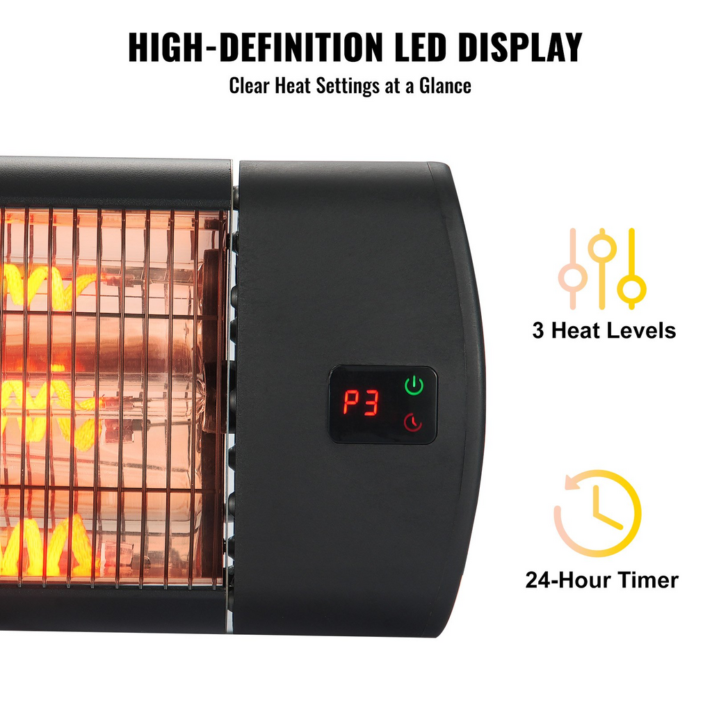 Calentador infrarrojo VEVOR de 1500 W