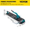 Cortadora de azulejos VEVOR de 31 pulgadas manual de un solo riel con posicionamiento láser preciso