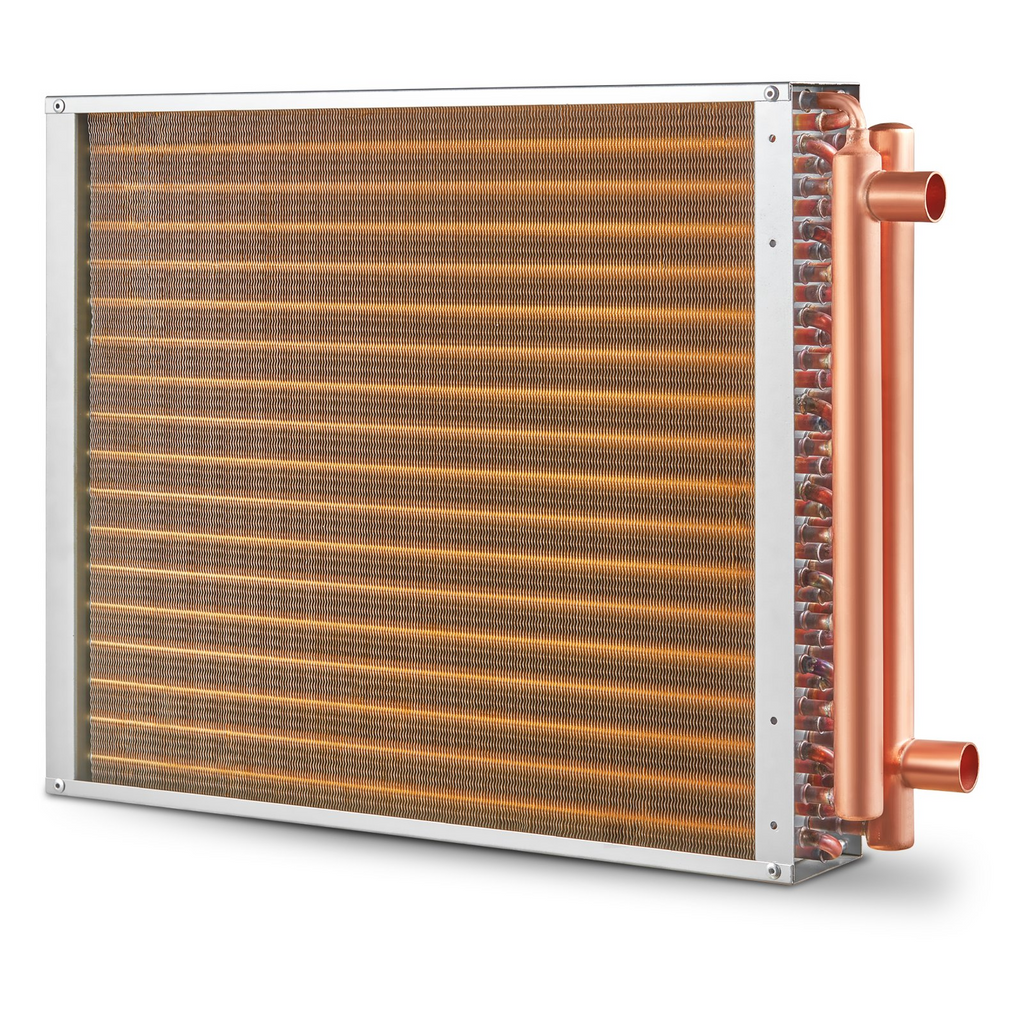 Intercambiador de calor VEVOR de agua a aire 18" x 20" con 3 filas de puertos de cobre de 3/8"