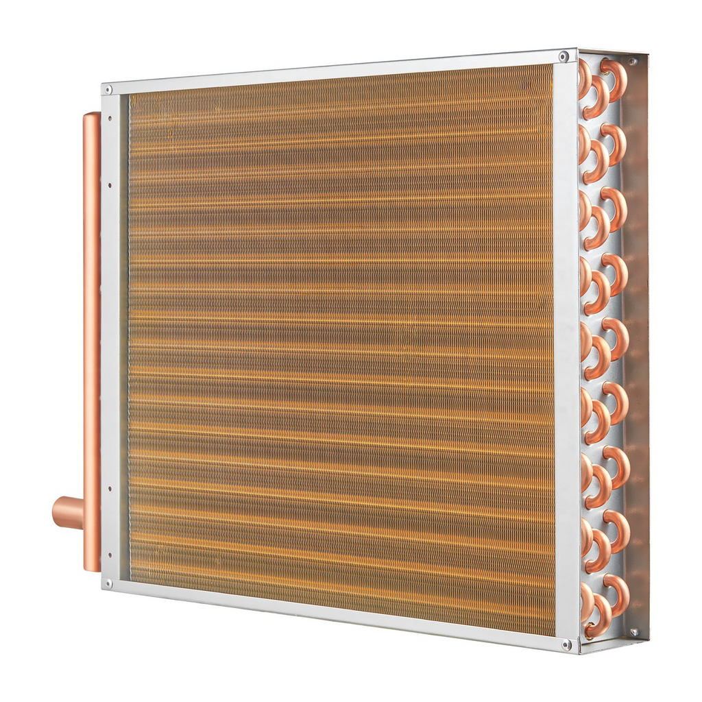 Intercambiador de calor VEVOR de agua a aire 18" x 20" con 3 filas de puertos de cobre de 3/8"