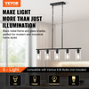 Lámpara colgante de 5 luces para cocina VEVOR 60 W ajustable para comedor E26