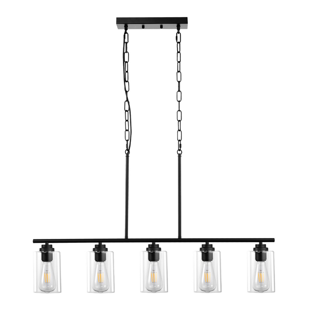 Lámpara colgante de 5 luces para cocina VEVOR 60 W ajustable para comedor E26