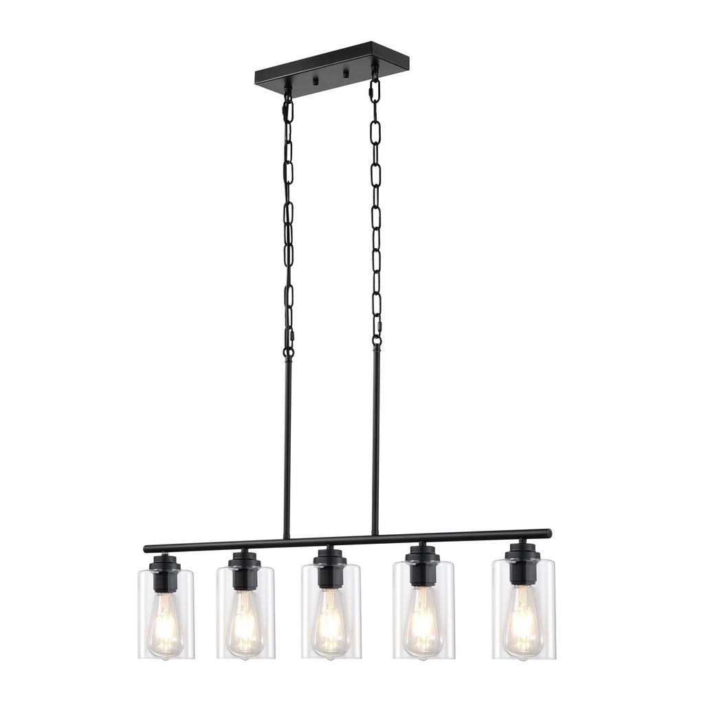 Lámpara colgante de 5 luces para cocina VEVOR 60 W ajustable para comedor E26