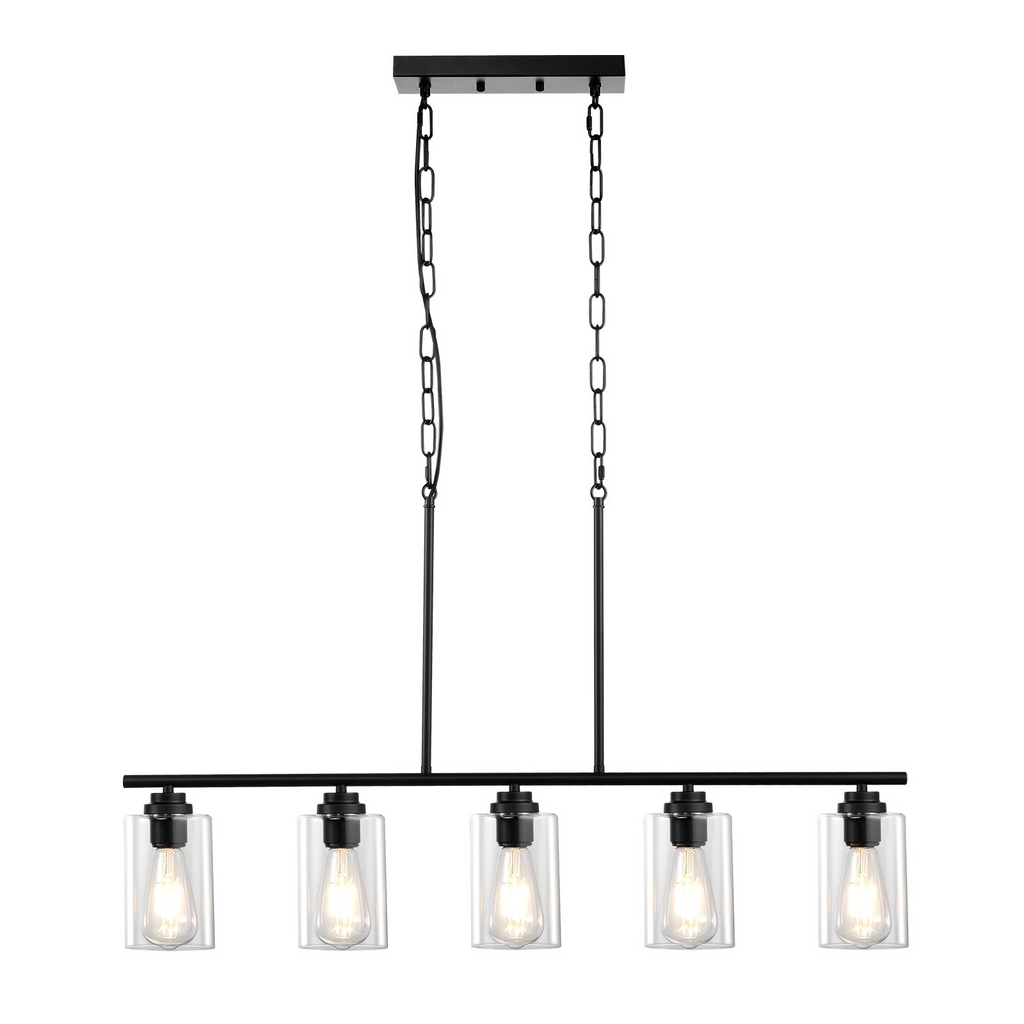 Lámpara colgante de 5 luces para cocina VEVOR 60 W ajustable para comedor E26