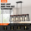 Lámpara colgante de 4 luces para cocina VEVOR 60 W ajustable E26