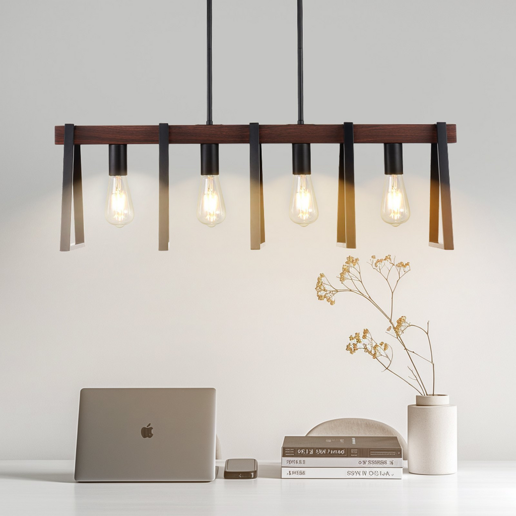 Lámpara colgante de 4 luces para cocina VEVOR 60 W ajustable E26