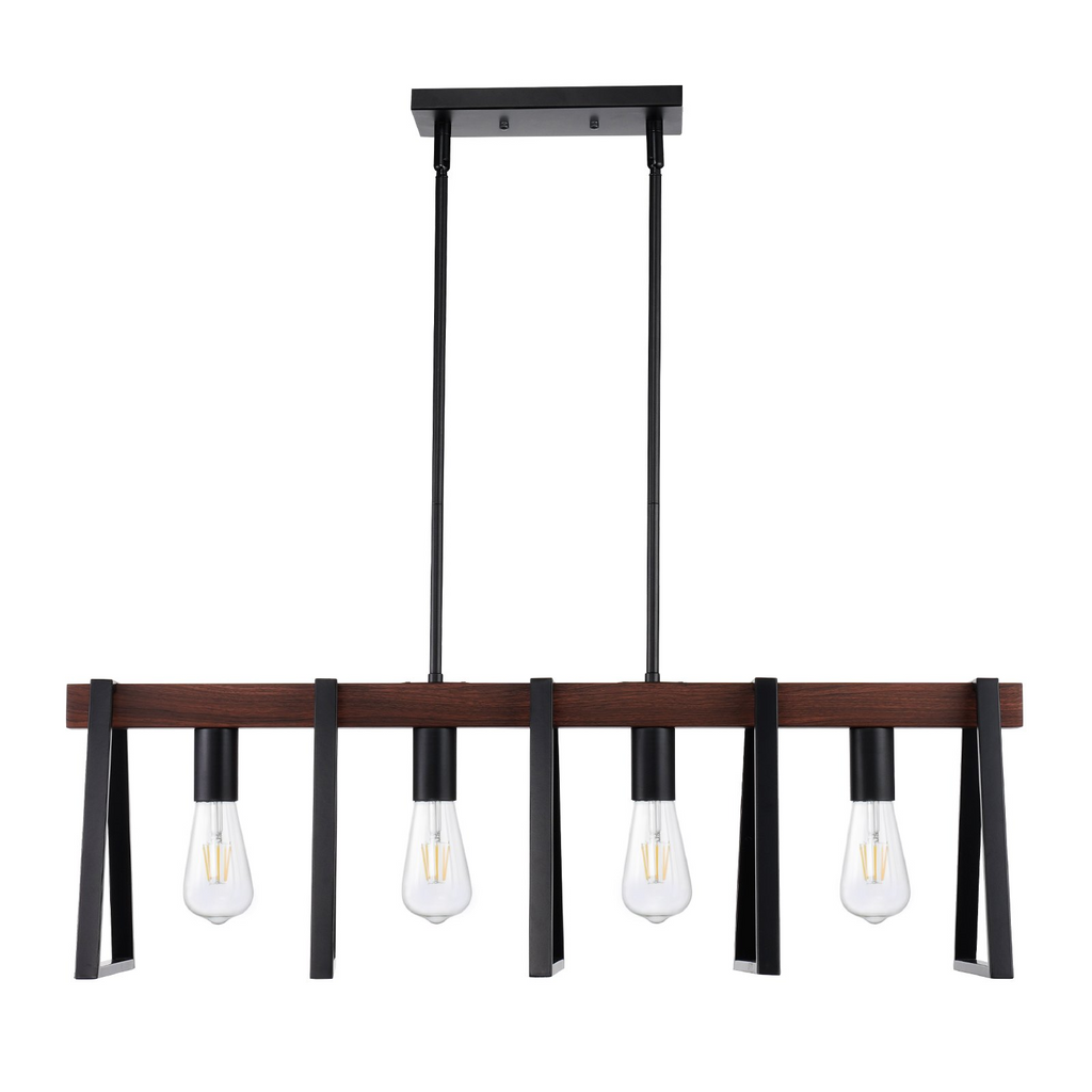 Lámpara colgante de 4 luces para cocina VEVOR 60 W ajustable E26