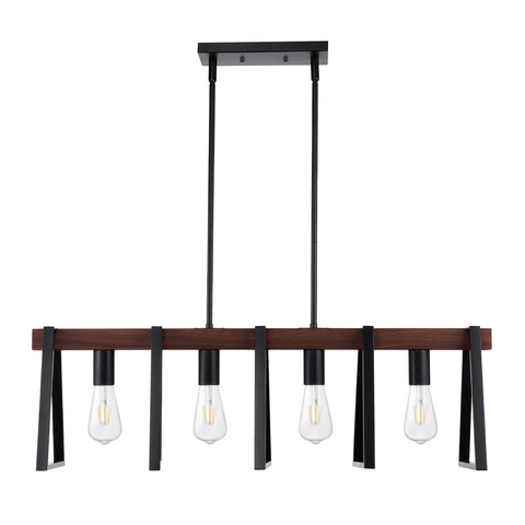 Lámpara colgante de 4 luces para cocina VEVOR 60 W ajustable E26