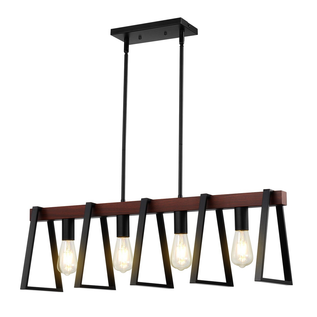 Lámpara colgante de 4 luces para cocina VEVOR 60 W ajustable E26