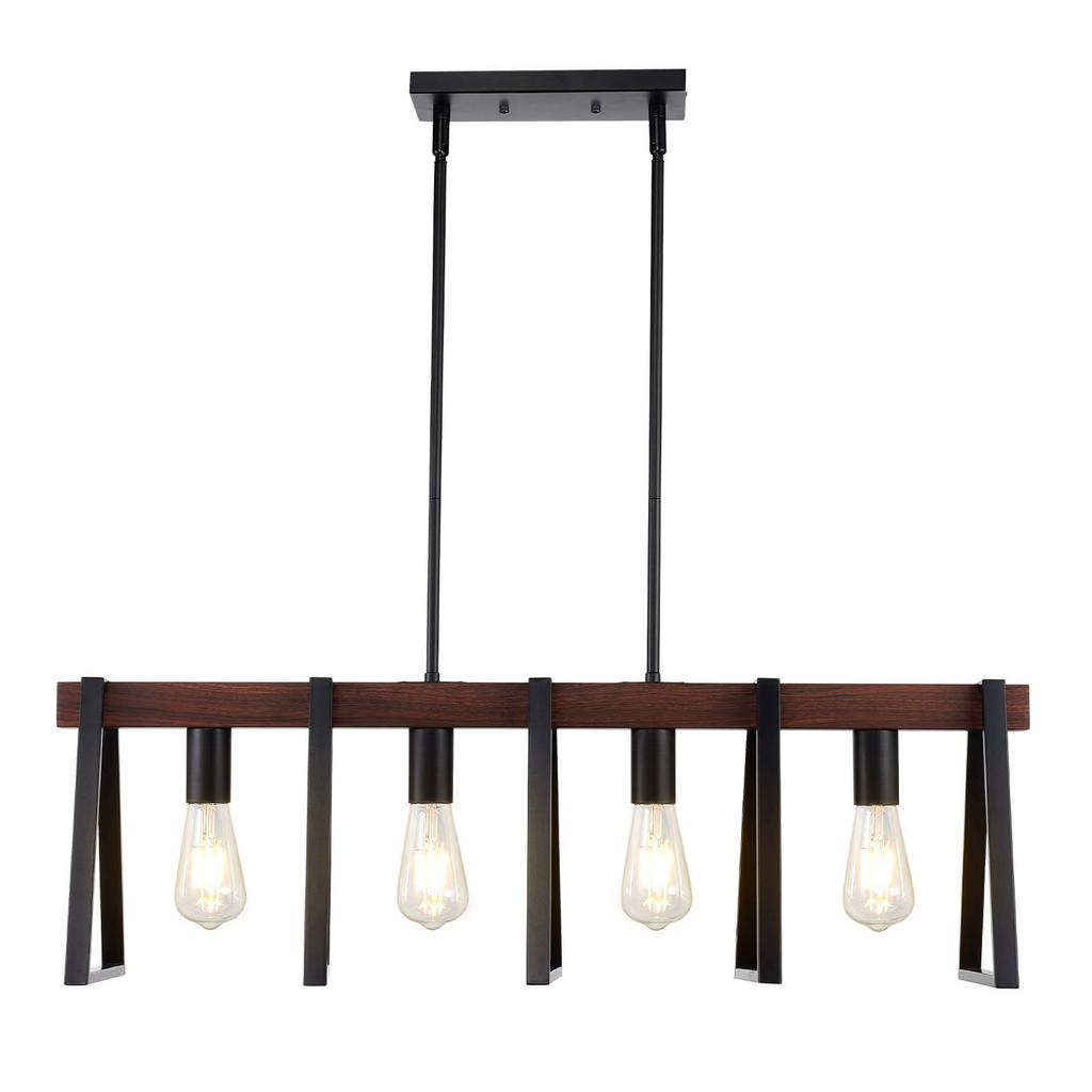 Lámpara colgante de 4 luces para cocina VEVOR 60 W ajustable E26