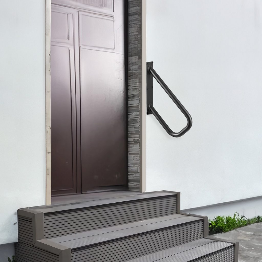 Pasamanos VEVOR para escaleras exteriores de 18,9" para montaje en pared para 1 o 2 escalones
