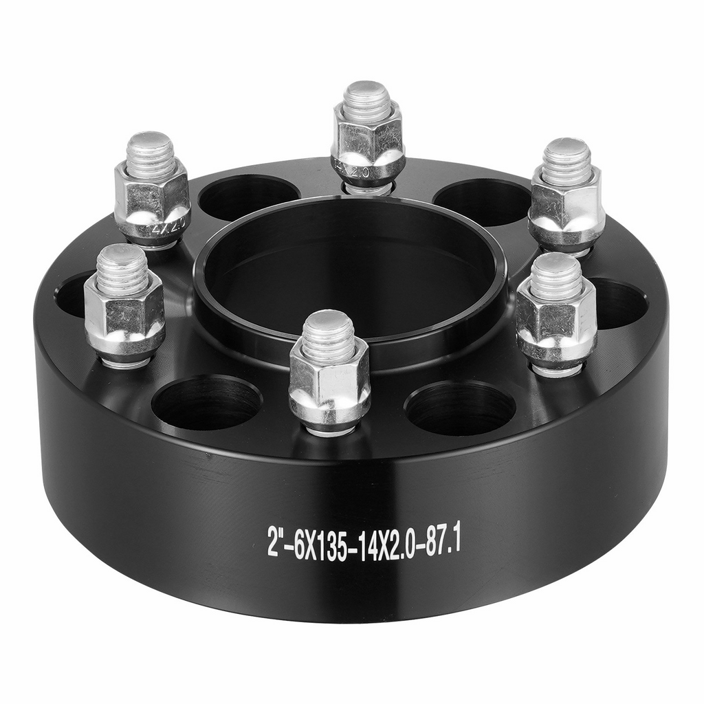 Espaciadores de rueda VEVOR de 2" 6" x 5,3" Adaptadores de rueda Espaciador forjado de 6 espárragos 4 piezas Negro