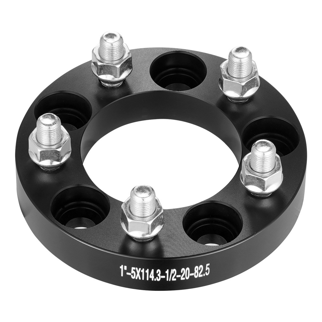 Espaciadores de rueda VEVOR de 1" 5" x 4,5" Adaptadores de rueda Espaciador forjado de 5 espárragos 4 piezas Negro