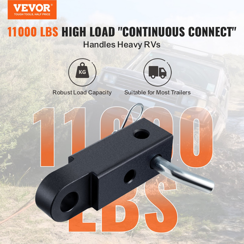 Receptor de enganche de remolque de 2" VEVOR de alta resistencia para recuperación de remolque de camiones y Jeep