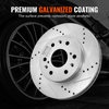 Kit de pastillas de freno delanteras y traseras ranuradas y perforadas VEVOR para Chevy Silverado GMC