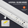 VEVOR 4 piezas de luz LED hermética de 4 pies 60 W/50 W/40 W seleccionable 5400/6400/7400 lm
