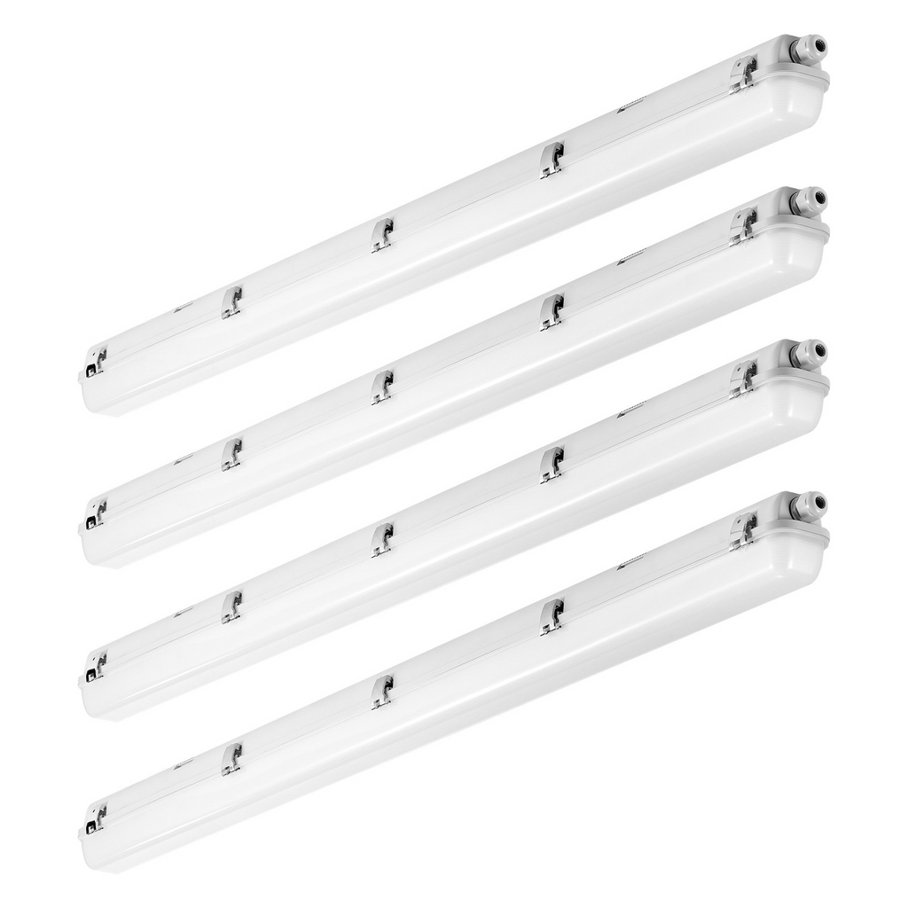 VEVOR 4 piezas de luz LED hermética de 4 pies 60 W/50 W/40 W seleccionable 5400/6400/7400 lm