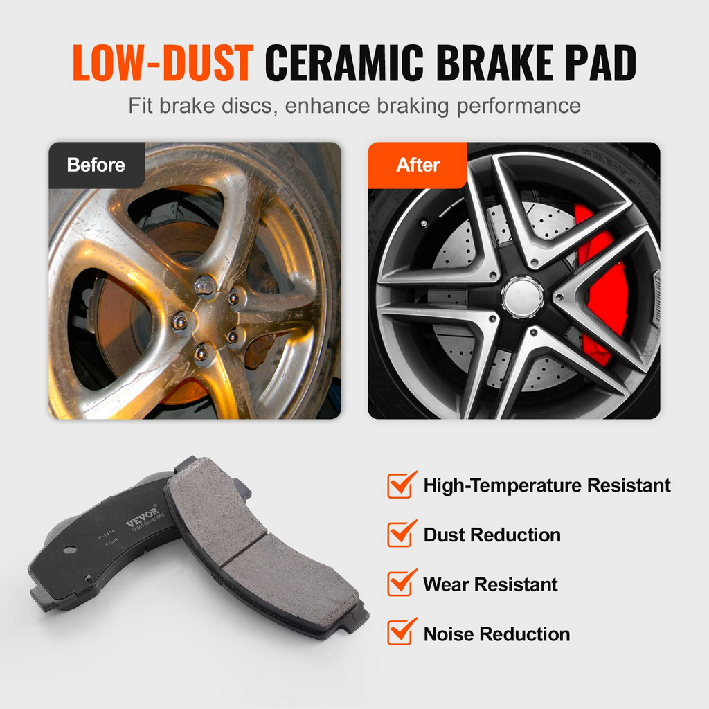 Kit de pastillas de freno delanteras y traseras ranuradas y perforadas VEVOR para Ford F-150 2012-2020