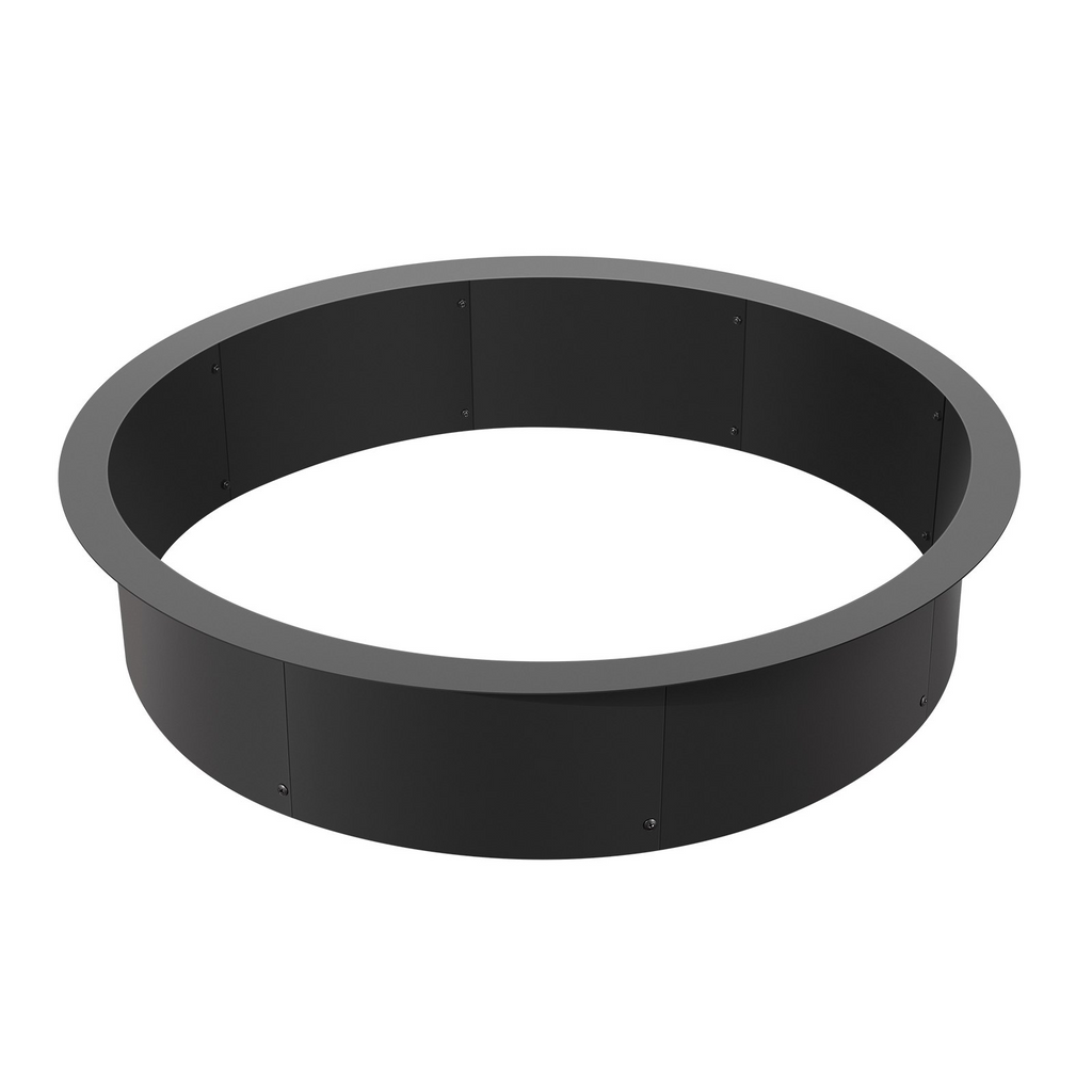Anillo para fogata redondo de 40" de exterior y 36" de revestimiento interior de acero para fogatas caseras