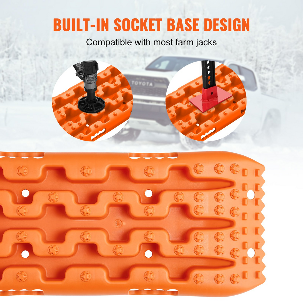 VEVOR 2 piezas de tablas de tracción con PP para barro nieve arena bolsa de almacenamiento corta naranja
