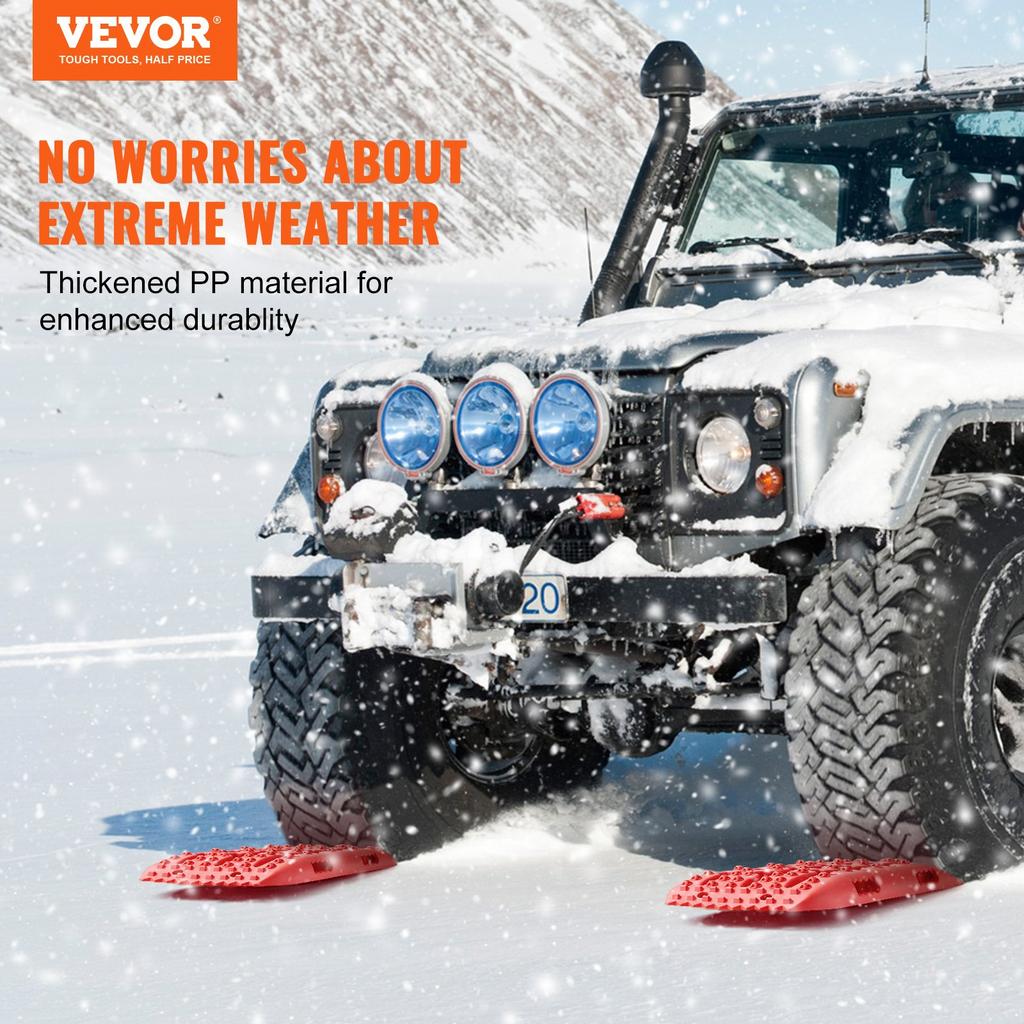 VEVOR 2 piezas de tablas de tracción con PP para barro nieve arena bolsa de almacenamiento corta roja