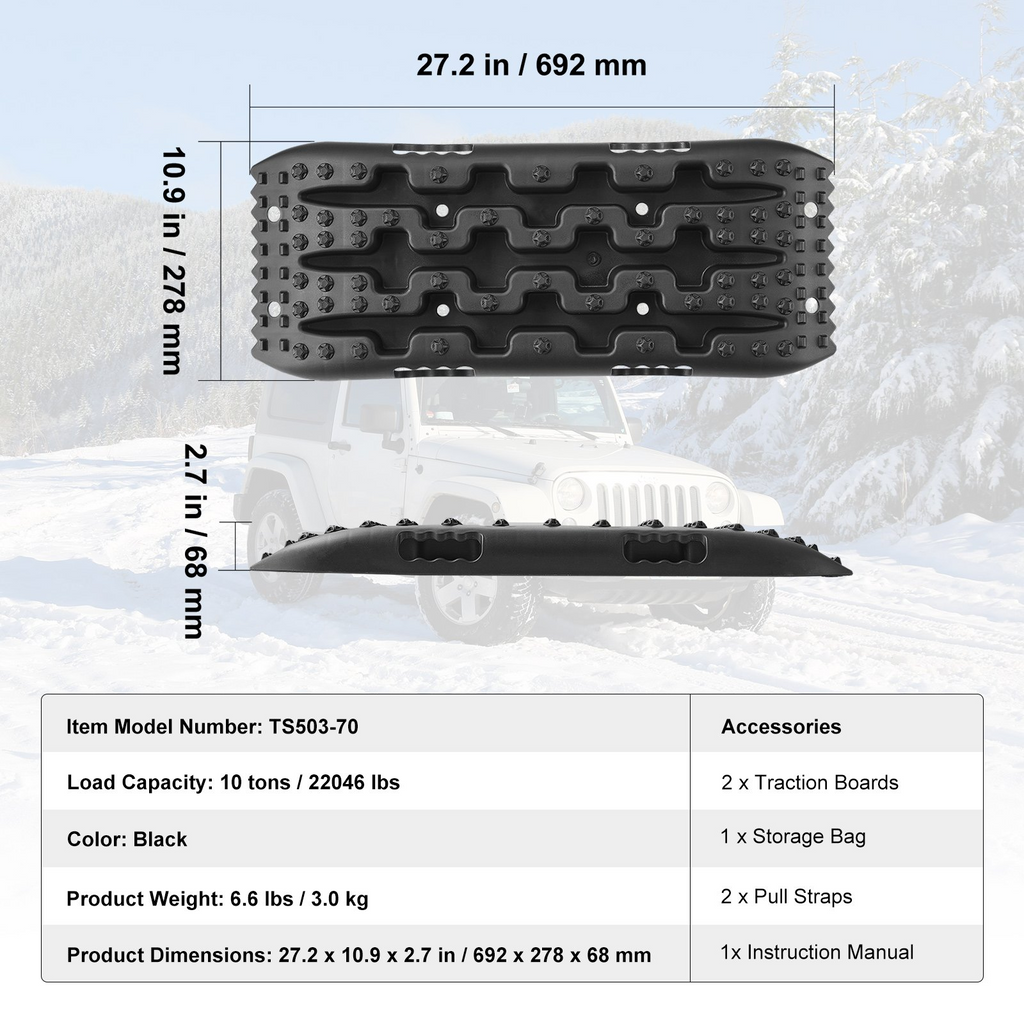 VEVOR 2 piezas de tablas de tracción con PP