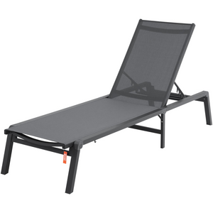 Sillón chaise longue VEVOR para exteriores sillón para patio con 5 posiciones ajustables