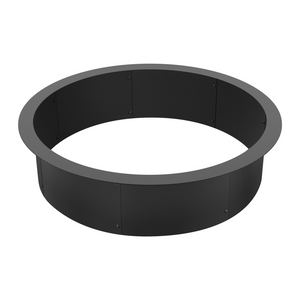 Anillo para fogata redondo de 35 pulgadas con revestimiento exterior de acero