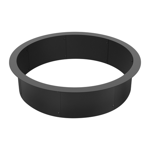 Anillo para fogata redondo de 35 pulgadas con revestimiento exterior de acero