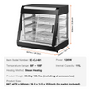 Vitrina para pizza con luz para mostrador con calentador de alimentos comercial de 3 niveles VEVOR