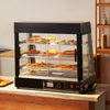 Vitrina para pizza con luz para mostrador con calentador de alimentos comercial de 3 niveles VEVOR