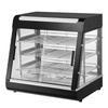Vitrina para pizza con luz para mostrador con calentador de alimentos comercial de 3 niveles VEVOR