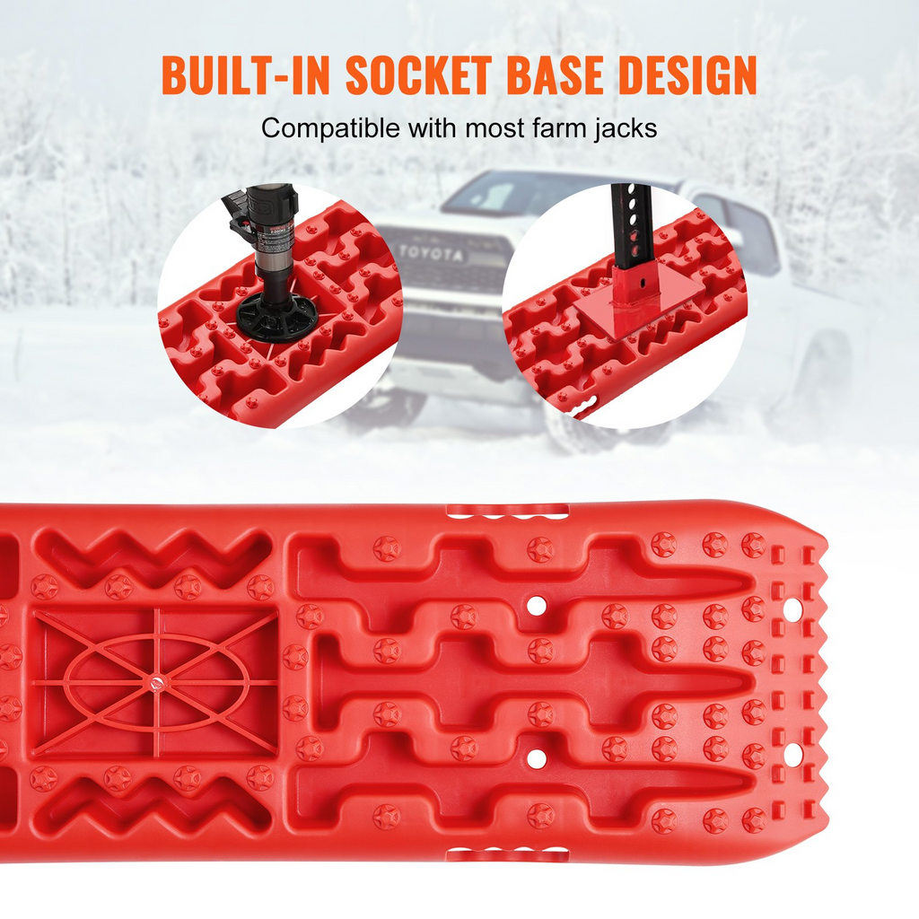 VEVOR 2 piezas de tablas de tracción con PP para barro nieve arena bolsa de almacenamiento larga roja