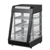 Vitrina para pizza con luz para mostrador con calentador de alimentos comercial de 3 niveles VEVOR