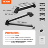 Portaesquís universal de techo para snowboard VEVOR de 31,7" para techo de coche con cerradura