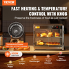 Vitrina para pizza con luz para mostrador con calentador de alimentos comercial de 2 niveles VEVOR