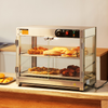 Vitrina para pizza con luz para mostrador con calentador de alimentos comercial de 2 niveles VEVOR