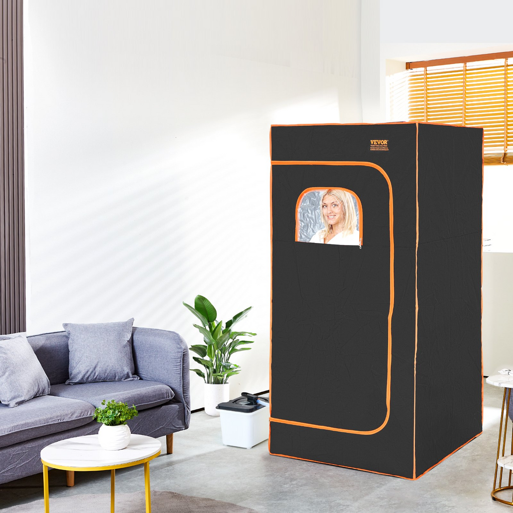 Tienda de sauna de vapor portátil VEVOR de tamaño completo 1600 W con silla