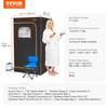 Tienda de sauna de vapor portátil VEVOR de tamaño completo de 1200 W con silla