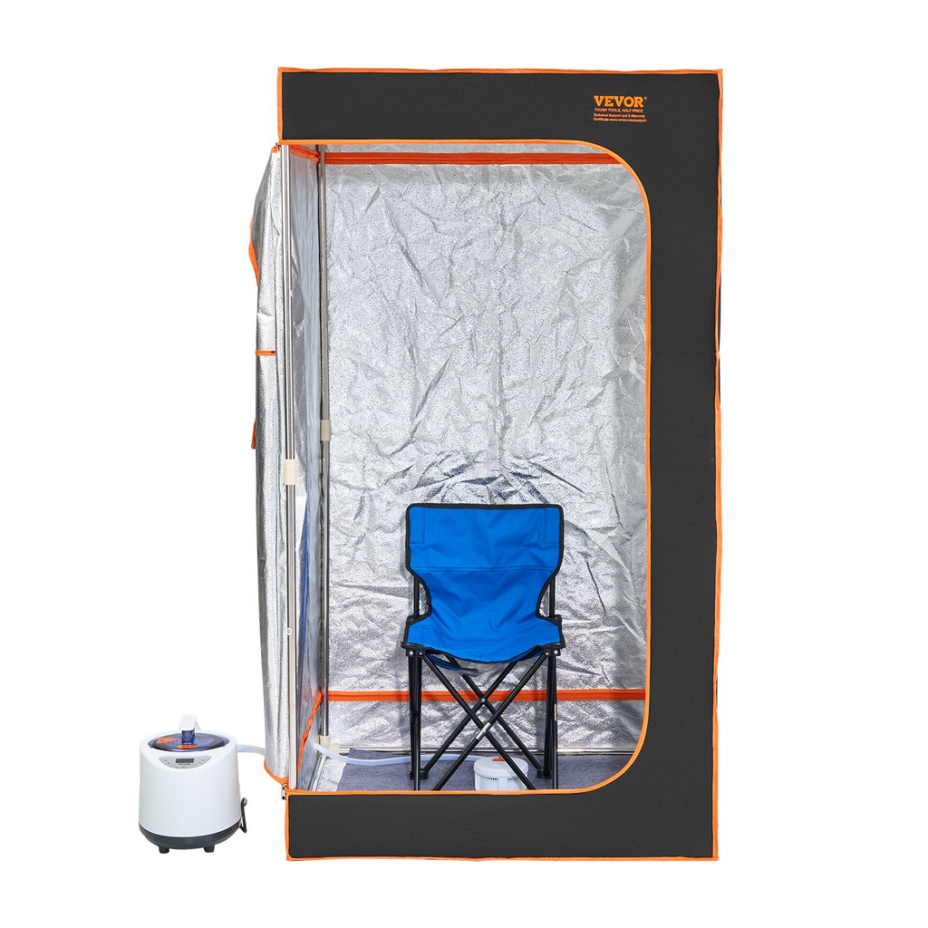 Tienda de sauna de vapor portátil VEVOR de tamaño completo de 1200 W con silla