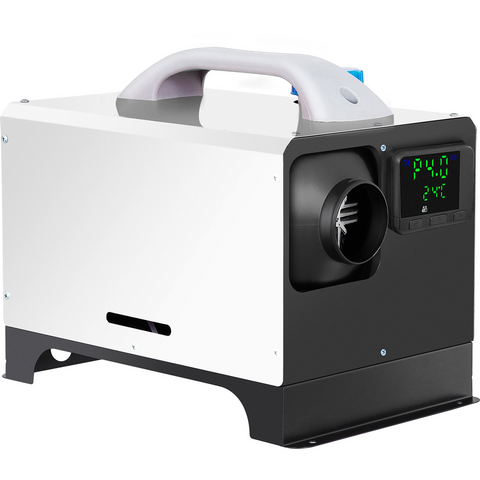 Calentador de aire diésel VEVOR 8 kW 12 V para camiones una salida con interruptor LCD negro y control remoto calentamiento rápido