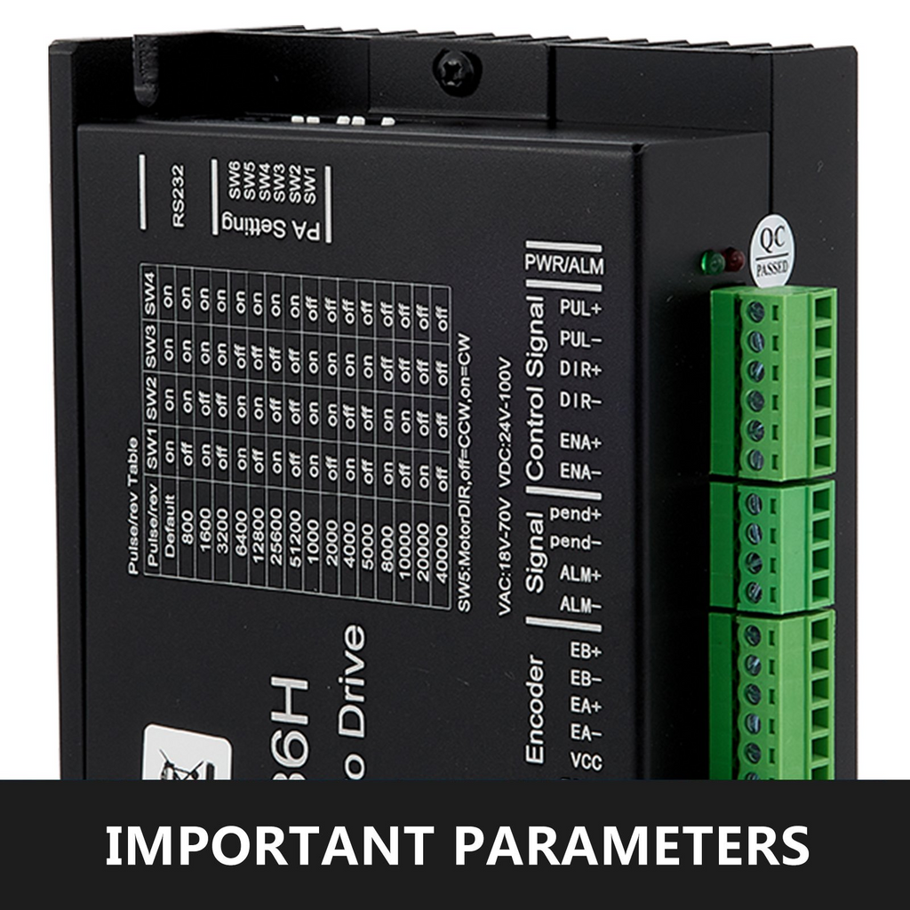 Kit CNC de controlador híbrido de dos fases para servomotor paso a paso de circuito cerrado VEVOR Nema34 de 12 Nm